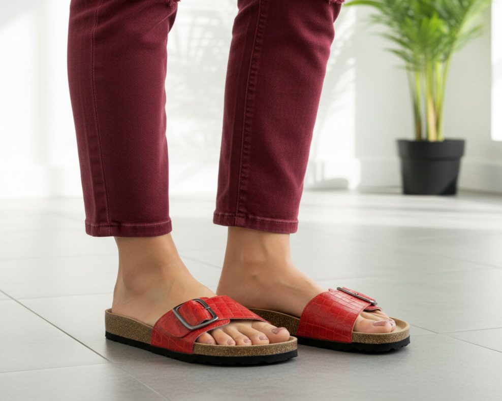 crvene natikace kombinacija haljina.