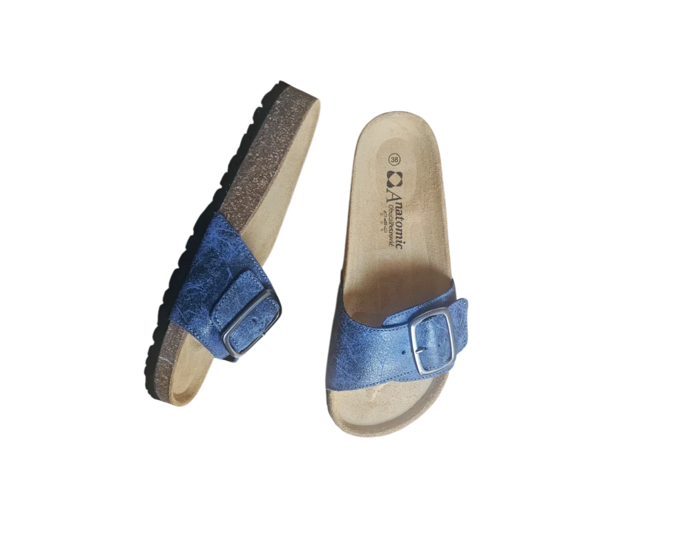 detalj uzorka metalik plava koza.