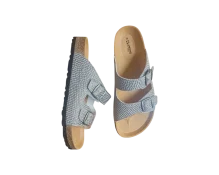 srebrne anatomske natikace ljuskice par.