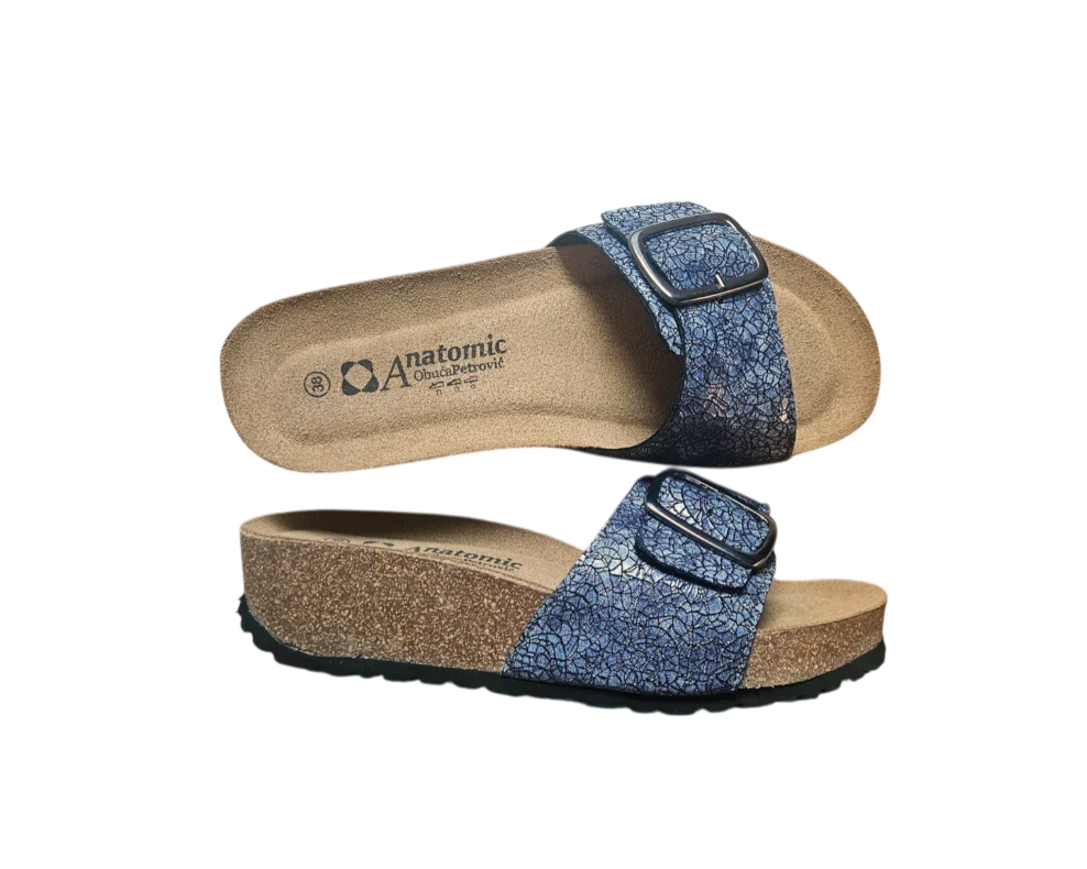 usnjeni natikači z platformo