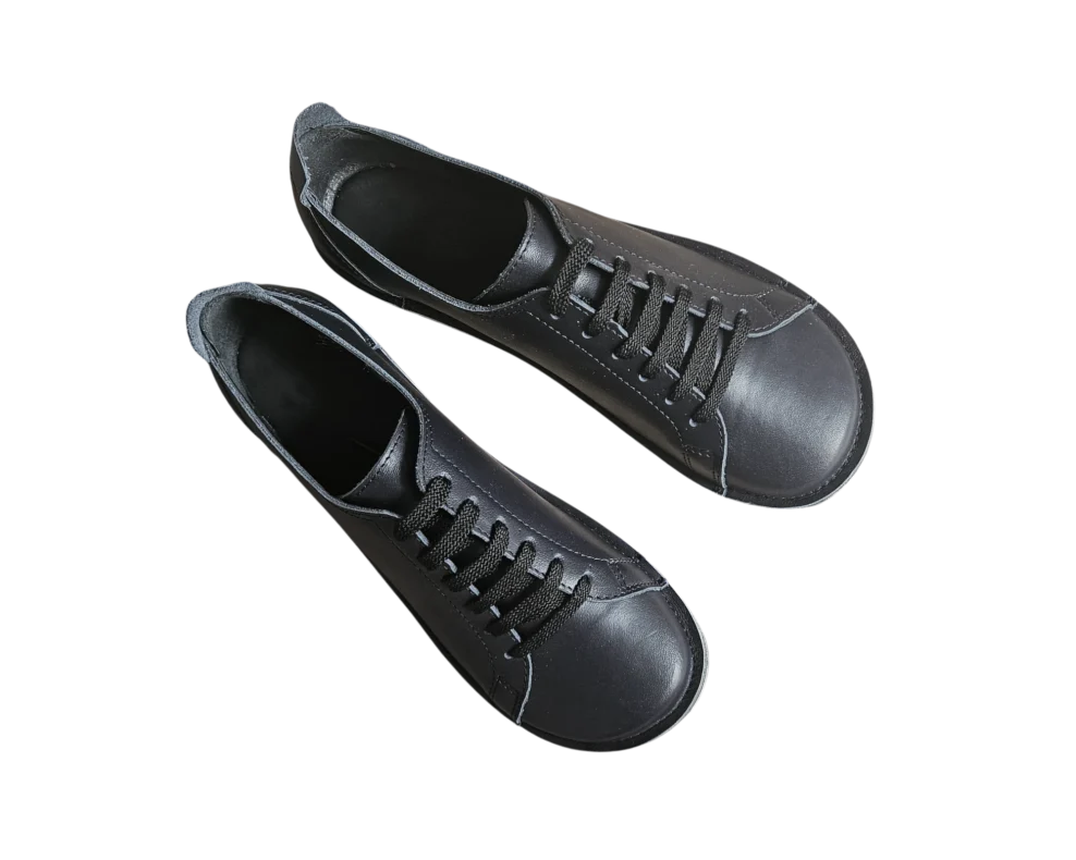 zenske crne cipele prirodna koza odozgo.2